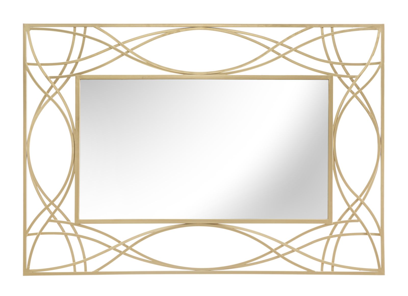 Zrkadlo so zlatým rámom, 72x2x102,5 cm