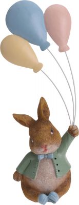 Veľkonočný zajac s balónmi 23cm, chlapec