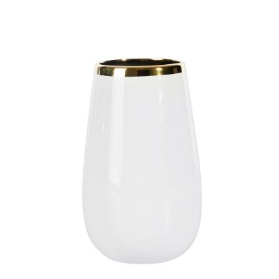 Keramická váza MAJA 02, 12x20cm biela-zlatá