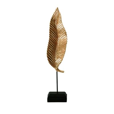 Ozdobná figúrka list zlatá 56 cm