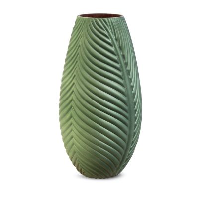 Sklenená váza NADIA 1, Q10x33cm zelená