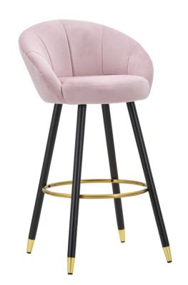 Barová stolička PRAGUE 55x56x104 cm, ružová