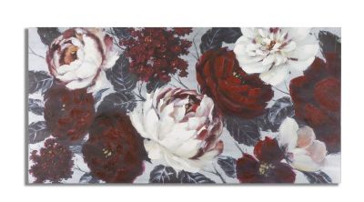 Obraz na plátneWHITE/RED FLOWER DARKBACK 120x3,7x60cm