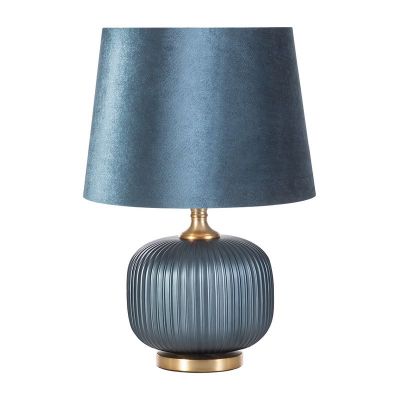 Stolná keramická lampa AGNES 32x57cm modrá